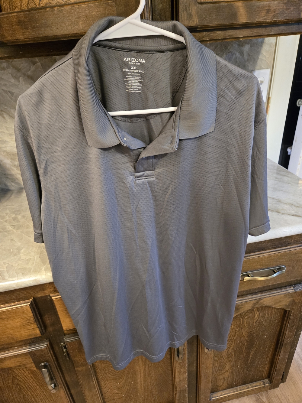 Arizona Jean Company Men's Gray Performance Polo